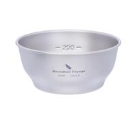 iBasingo 400ml Titanium Bowls Ultralight Tableware Single-Walled Rice Bowl Small Gym Fitness Bowl Outdoor Camping Dinnerware Potable Stackable Kitchen Utensils with Carry Bag Ti1105T