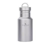 iBasingo 400ml Titanium Water Bottle, Ultralight Single Layer Cycling Drinking Flask, Leak-Proof, Wide Mouth for Outdoor Camping Sport Hiking Picnic Climbing Running Backpacking, Non-coating Ti3251D