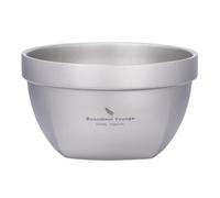 iBasingo 500ml Titanium Double Walled Bowl Ultralight Camping Bowl Portable Durable Serving Dinnerware for Oatmeal Food Rice Soup Ice Cream Appetizer Snack, Non-Coating, Dishwasher Safe Ti1161T