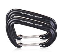 iBasingo Carabiners 12KN Heavy Duty D-Type Clip Strong and Lightweight Nonlocking Aluminum Carabiner Wiregate Quickdraw Clips Backpack Buckle Hook Camping Hammock Hiking Fishing Tool BV1026