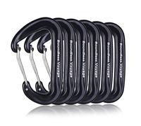 iBasingo Carabiners 12KN Heavy Duty D-Type Clip Strong and Lightweight Nonlocking Aluminum Carabiner Wiregate Quickdraw Clips Backpack Buckle Hook Camping Hammock Hiking Fishing Tool BV1026