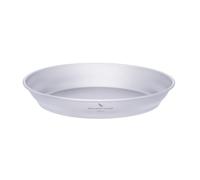 iBasingo Pure Titanium Camping Plate, 16.4cm Shallow Plate Ultralight Outdoor Side Dish for Camping Hiking Backpacking Picnic Travel, Coating Free Ti1108T