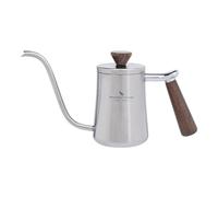 iBasingo Pure Titanium Gooseneck Coffee Kettle 300ml Ti3091D | Ultralight Wooden Handle Pour Over Drip Pot, Rustproof Lightweight Coffee Maker for Camping Hiking Home Office