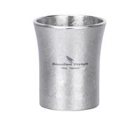 iBasingo Pure Titanium Mini Shot Glasses Shooters for Tequila, Whiskey, Sake & Wine Lightweight, Unbreakable, Camping & Outdoor Drinking Cups (15ml Ti3080A)