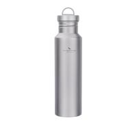 iBasingo TA1 Pure Titanium Water Bottle 750ml Lightweight 143g, Wide Mouth, Leak-Proof, Flame Safe Single Layer Titanium Flask for Outdoor Camping Hiking Cycling, Non-Toxic Ti3253D