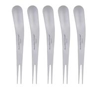 iBasingo Titanium 2-in-1 Ice Cream Spoon & Fruit Fork Set 5-Piece Ultralight Camping Cutlery (5.6g Each) for Travel, Hiking, Picnics Dual-Use Dessert & Outdoor Utensils, Dishwasher Safe Ti1126T