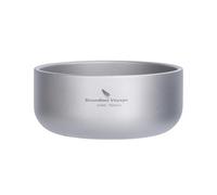 iBasingo Titanium Bowl Double-Walled Rice Soup Bowls 200ml Ice Cream Snack Cup Outdoor Camping Durable Metal Tableware Lightweight Round Bowl Dinnerware for Travel Hiking Backpacking Home Ti1083T
