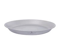 iBasingo Titanium Camping Plates 17.4cm Ultralight Seriving Plate Ti1111T | Portable Shallow Side Dish Durable Stackable Reusable Metal Outdoor Tableware for Backpacking Hiking Bushcraft & Wild Camping