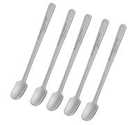 iBasingo Titanium Coffee & Espresso Spoons Set 5-Pack Mini Spoon Ultra Lightweight, Rustproof & Dishwasher Safe Stirring Spoons for Coffee, Tea, Cocoa (10.5cm Titanium Color Ti1133T)