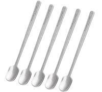 iBasingo Titanium Coffee & Espresso Spoons Set 5-Pack Mini Spoon Ultra Lightweight, Rustproof & Dishwasher Safe Stirring Spoons for Coffee, Tea, Cocoa (13cm Silver Ti1134T)