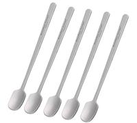 iBasingo Titanium Coffee & Espresso Spoons Set 5-Pack Mini Spoon Ultra Lightweight, Rustproof & Dishwasher Safe Stirring Spoons for Coffee, Tea, Cocoa (13cm Titanium Color Ti1134T)