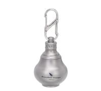 iBasingo Titanium Mini Pill Bottle Keychain Ultralight Waterproof Portable Medicine & Vitamin Storage Jar for Outdoor Travel Emergency Metal Gourd Design (32.5g) Ti9006O (Titanium Original)