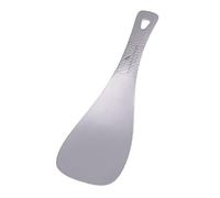 iBasingo Ultralight Titanium Rice Paddle Spoon, 72g Camping & Kitchen Serving Utensil with 3mm Thick Textured Handle, 19.6cm Rust-Proof Cooking Shovel for Outdoor & Home Use Ti1079T (Titanium Color)