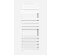 Ibathuk 1200 X 450 White Flat Panel Heated Towel Rail Bathroom Radiator
