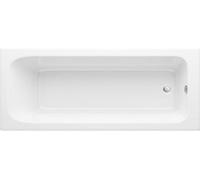 Ibathuk 1500mm Small Single Ended Bath Modern Straight White Bathroom Bathtub