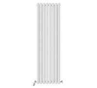 iBathUK 1600 x 480 mm Vertical Column Radiator White Oval Single Panel Designer Heater