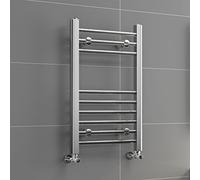 iBathUK | 650 x 400 Straight Heated Towel Rail Chrome Bathroom Radiator - All Sizes NS650400
