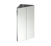 iBathUK 780 X 450 Stainless Steel Corner Bathroom Mirror Cabinet Modern 2 Door Storage Unit Mc127