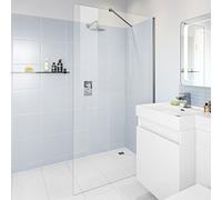 iBathUK 900mm Wet Room Glass Walk In 8mm Shower Screen Panel Enclosure