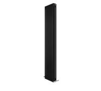Ibathuk Anthracite 1800X380X100 Three Column Radiator + Angled Valve-Grey