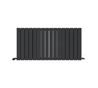 iBathUK Apex Horizontal Radiator, Double Flat Panel Radiators, 600x1216mm Slim Radiator for Bathroom,Kitchen,Living Room- Anthracite