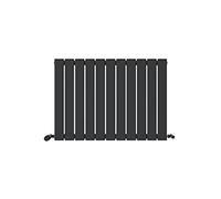 iBathUK Apex Wall Mounted Horizontal Single Slim Flat Panel Designer Radiator with Steel Panel Heater Central Heating, Modern Bathroom Radiator in Matt Anthracite, 600 x 836mm