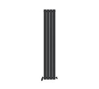iBathUK Apex Wall Mounted Vertical Double Slim Flat Panel Designer Radiator, Steel High Thermal Output, Hydronic Central Heating, Modern Designer Radiator in Matt Anthracite, 1800mm