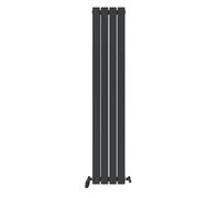 iBathUK Apex Wall Mounted Vertical Double Slim Flat Panel Designer Radiator, Steel Tall Hydronic Central Heating, Modern Designer Radiator for Bathroom/Living Room in Matt Anthracite, 1600 x 304mm