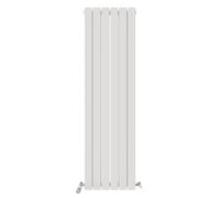 iBathUK Apex Wall Mounted Vertical Double Slim Flat Panel Radiator, 6-Column Steel, Hydronic Central Heating, High Thermal Output, Modern Designer Radiator for Bathroom in Matt White, 1600x456 mm