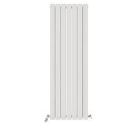 iBathUK Apex Wall Mounted Vertical Double Slim Flat Panel Radiator, 7-Column Steel, Hydronic Central Heating, High Thermal Output, Modern Designer Radiator for Bathroom in Matt White, 1600x532 mm