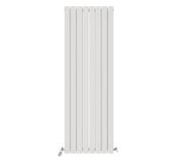 iBathUK Apex Wall Mounted Vertical Double Slim Flat Panel Radiator, 8-Column Steel, Hydronic Central Heating, High Thermal Output, Modern Designer Radiator for Bathroom in Matt White, 1800×608mm