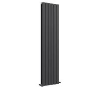 iBathUK Apex Wall Mounted Vertical Double Slim Flat Panel Radiator, Steel Hydronic Central Heating, Modern Tall Designer Radiator for Bathroom, Bedroom, Living Room in Matt Anthracite, 1800mm