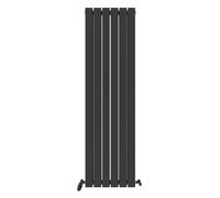 iBathUK Apex Wall Mounted Vertical Double Slim Flat Tall Panel Designer Radiator, Steel Hydronic Central Heating, Modern Designer Radiator for Bathroom in Matt Anthracite, 1600mm
