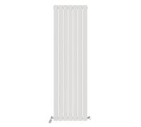 iBathUK Apex Wall Mounted Vertical Single Slim Flat Panel Radiator, 7-Column Steel, Hydronic Central Heating, High Thermal Output, Modern Designer Radiator for Bathroom in Matt White, 1800x532 mm
