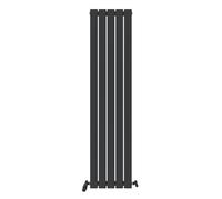 iBathUK Apex Wall Mounted Vertical Single Slim Flat Panel Radiator, High Thermal Output Design, Modern Steel Designer Radiator for Bathroom, Bedroom, Living Room in Matt Anthracite, 1600mm x 380mm