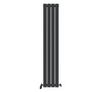 iBathUK Apex Wall Mounted Vertical Single Slim Flat Panel Radiator, Modern Designer Radiator for Bathroom, Bedroom, Living Room in Matt Anthracite, 1600mm x 304mm