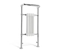 iBathUK Ascot Traditional Towel Radiator Rail, Curved Towel Warmer, 4 Column Floor Mounted Heated Towel Rail for Bathroom- 952x479mm