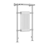 iBathUK Ascot Traditional Towel Radiator Rail, Curved Towel Warmer, 6 Column Floor Mounted Heated Towel Rail for Bathroom- 952x568mm
