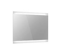 iBathUK Averra Wall Mounted Rectangular LED Bathroom Mirror, Modern Frameless Motion Sensor Design with Integrated Demister and Copper-Free Silver Mirror in White, 700 x 500mm