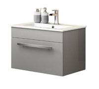 iBathUK Avon 1 Drawer Wall Hung Vanity Unit With Basin - 615mm X 415mm - 1 Tap Hole