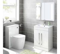 iBathUK Avon 2 Door Floorstanding Vanity Unit With Basin - 615mm X 815mm - 1 Tap Hole