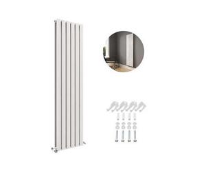 Ibathuk Belgravia Vertical Double Slim Flat Panel Radiator White 1800mm X 456mm -White