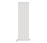 Ibathuk Belgravia Vertical Single Slim Flat Panel Radiator White 1600mm X 456mm + Angled Valve-White