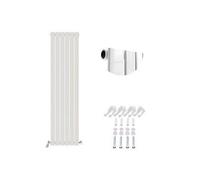 Ibathuk Belgravia Vertical Single Slim Flat Panel Radiator White 1800mm X 456mm-White