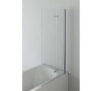 Ibathuk Black Designer Crittall Bath Screen Shower Enclosure 1000 X 1400mm