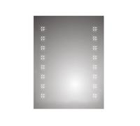 Ibathuk Celeste Wall Mounted Led Illuminated Bathroom Mirror, Modern Mirror With Backlit Light Sensor And Demister, 500 X 700mm