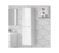 Ibathuk Denver 1400 Tall Cupboard Unit - White,wall Hung Tall Storage Unit