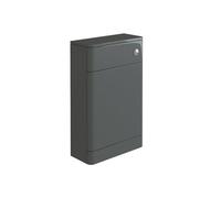 iBathUK Denver WC Toilet Unit, Soft Square Back to Wall Furniture, Compact Design for Modern Cloakrooms and Bathrooms in Premium Anthracite Grey Finish 500x215mm