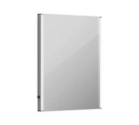 Ibathuk Glowvia Wall Mounted Led Illuminated Mirror, Modern Mirror For Bathroom With Touch Sensor & Demister Pad, 390 X 500mm