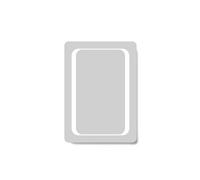 Ibathuk Halo Wall Mounted Led Illuminated Bathroom Mirror, Modern Rectangular Battery Powered Mirror With White Light, 500X700mm